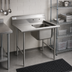 Thumbnail image #2 for Eagle Group 414 Series One-Compartment Stainless Steel Sink with Left Drainboard, 44-7/8 Inch Wide