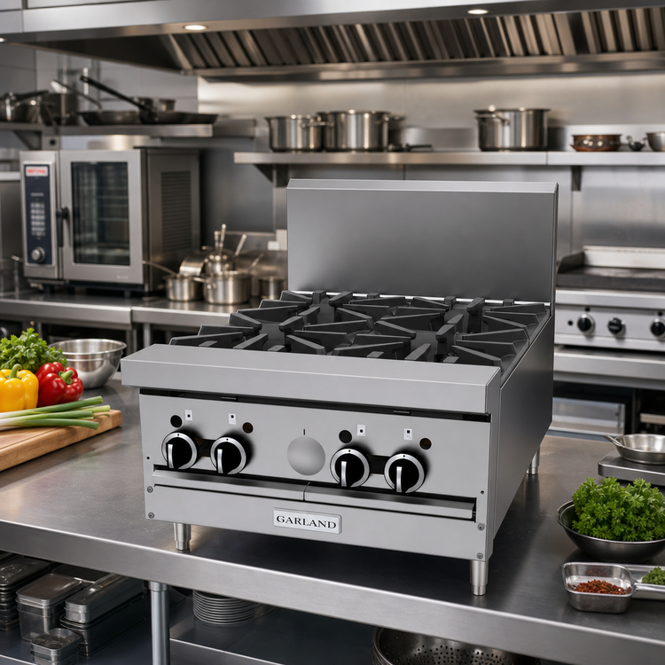 Product image #2 for Garland GF Starfire Pro GF24-4T 24-Inch Modular Gas Restaurant Range Top, 4 Open Burners, Flame Failure, Stainless Steel