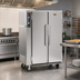 Thumbnail image #2 for FWE MT-1220-20 Mobile Moisture Holding Cabinet, 20 Pan Capacity, 2-Door, Stainless Steel