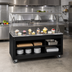 Thumbnail image #2 for Vollrath 2-Series Affordable Portable™ 46 Inch Mobile Utility Station, Stainless Steel Top, Buffet Breath Guard, Open Storage Base