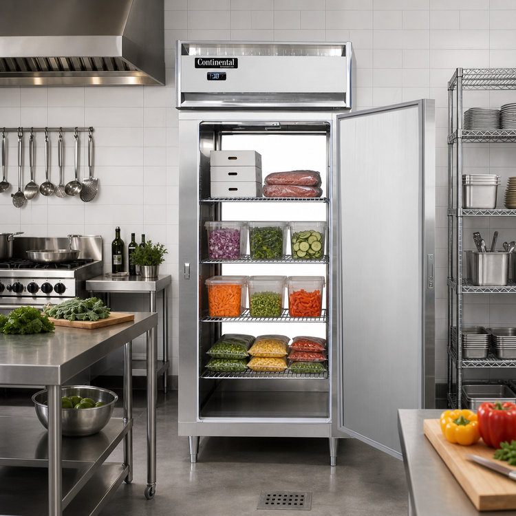 Product image #2 for Continental Refrigerator D1FXNSSPT Designer Line Extra-Wide One-Section Pass-Thru Commercial Freezer