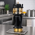 Thumbnail image #2 for Glastender Monaco 2-Faucet Glycol-Cooled Draft Dispensing Tower with Mirror Finish and Drain Pan