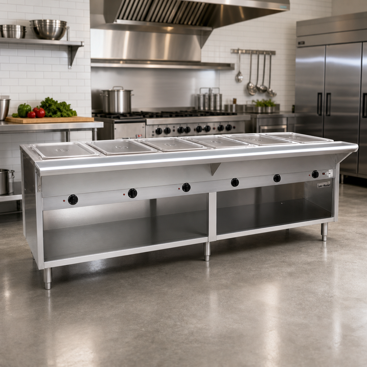 Product image #2 for Spec-Master HT6OB-240 94.5-Inch (6) Well Electric Hot Food Table