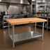 Thumbnail image #2 for John Boos 84-Inch x 36-Inch Wood Top Work Table with Stainless Steel Legs and Adjustable Undershelf