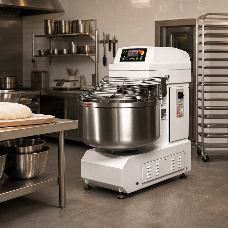 Product image #3 for Eurodib 70 Liter Floor Model Spiral Dough Mixer with Programmable Timers, 208-220V, 3-Phase