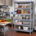 Thumbnail image #2 for Quantum Millenia 5-Shelf Stationary Polymer Starter Shelving Unit, 2,000 lb Capacity, 54W x 24D x 86H, Gray