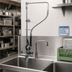 Thumbnail image #2 for OptiFlow Lead-Free Single-Hole Deck Mount Swing Arm Pre-Rinse Faucet Assembly with 8-Inch Add-On Faucet