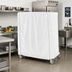 Thumbnail image #2 for Metro Waterproof Vinyl-Nylon Coated Banquet Cart Cover with PVC Zipper, 48 x 21 x 74 Inch, White
