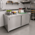 Thumbnail image #2 for 48 Inch x 24 Inch Stainless Steel Enclosed Work Table with Sliding Doors