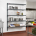 Thumbnail image #2 for Eagle Group Valu-Master 4-Tier Add-On Wire Shelving Unit with QuadTruss Shelves, 60 x 21 x 74 Inches, Pewter Gray Epoxy