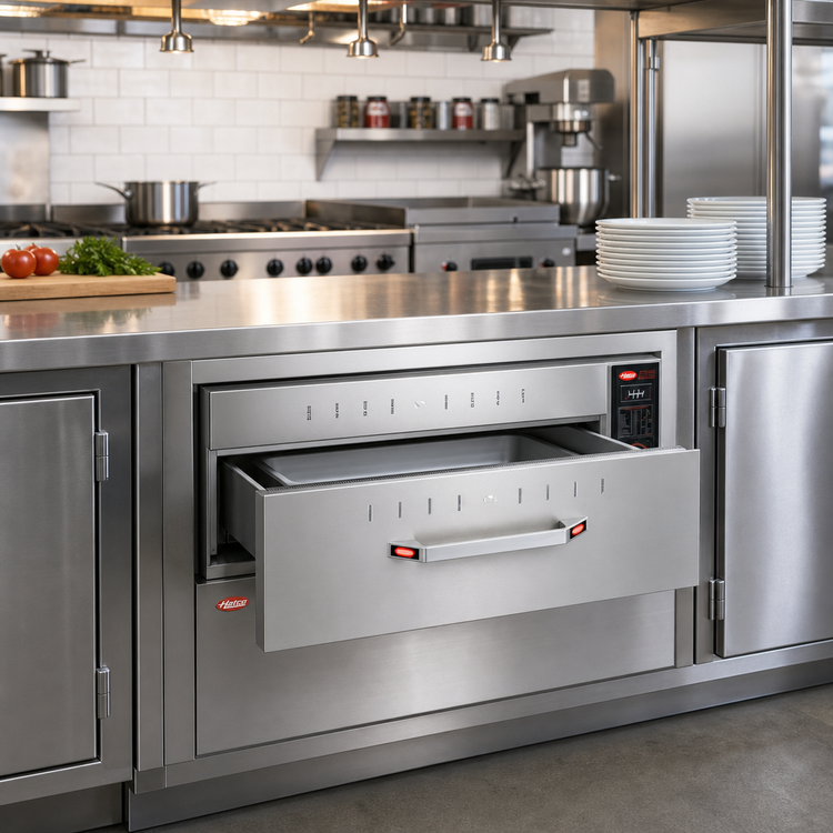 Product image #2 for Hatco Built-In Single-Drawer Stainless Steel Drawer Warmer with Thermostatic Controls