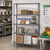 Thumbnail image #2 for Quantum Stationary Wire Shelving Starter Kit, 48 x 14 x 74 Inches, Gray Epoxy Antimicrobial Finish