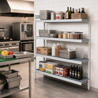 Thumbnail image #2 for Fermod Fermostock 4R26A71-E 4-Tier Perforated Polymer Shelving Expansion Unit, 71"H x 26"W x 14"D, 800 lb. Per Shelf
