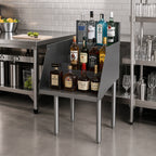 Thumbnail image #2 for Perlick Corporation Top Shelf TS18LS Modular Freestanding Stainless Steel Liquor Bottle Display Unit, 5-Step, 18-Inch Wide