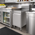 Thumbnail image #3 for Perlick Top Shelf Freestanding Underbar Storage Cabinet with Drainboard Top, 18 Inch Wide x 24 Inch Deep, Stainless Steel
