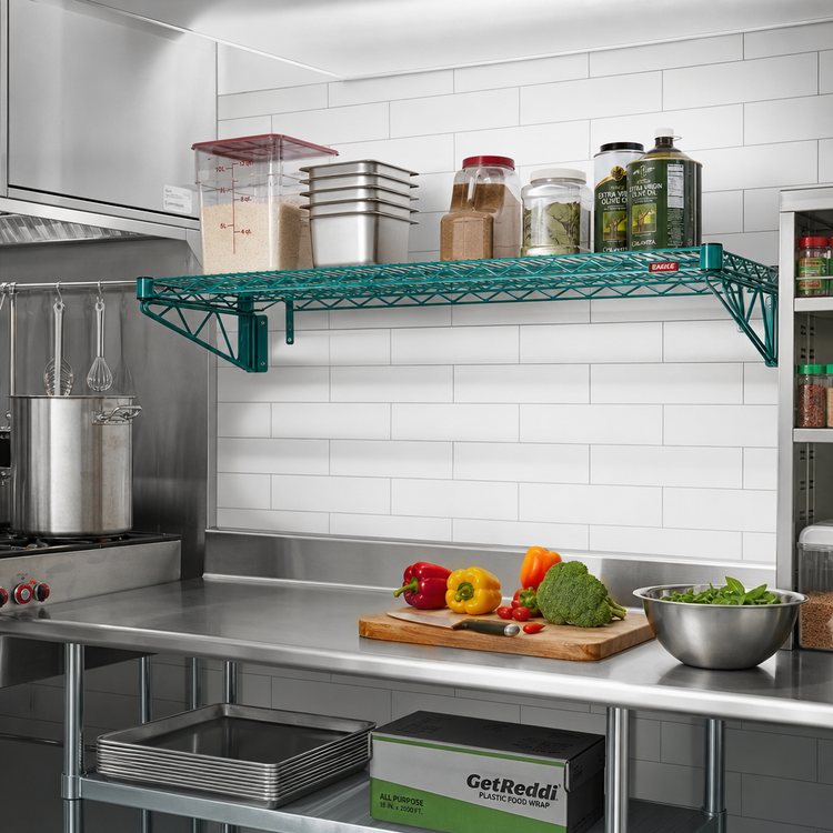 Product image #2 for EagleGard 72-Inch x 21-Inch Wire Shelf with QuadTruss and MICROGARD