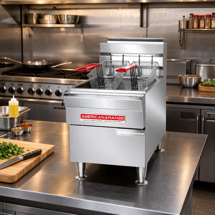 Product image #2 for American Range AR-GCF-15 Countertop Gas Fryer, 15-Lb Oil Capacity, 2 Baskets