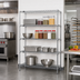 Thumbnail image #2 for Redipak 4-Tier Stationary Wire Shelving Unit, 36 x 18 x 63 Inches, Chrome Finish