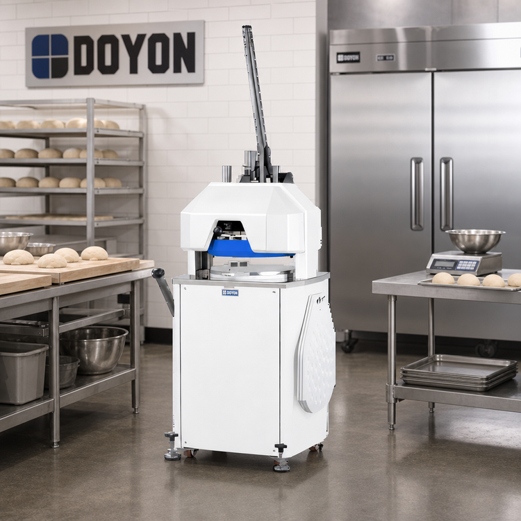 Product image #2 for Doyon Semi-Automatic Wheel-Mounted Dough Divider/Rounder, 4 kg Capacity, 22 Pieces, 120V