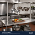 Thumbnail image #2 for John Boos PRS3 Table-Mount Single-Bar Stainless Steel Pot Rack with 6 Double Hooks