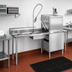 Thumbnail image #2 for Eagle Group Straight Soiled Dishtable with Pre-Rinse Sink, 96 Inch Left-to-Right Operation, 16/430 Stainless Steel Top