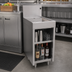 Thumbnail image #2 for Glastender 12-Inch Wide Freestanding Underbar Drainboard Cabinet with Open Front Base