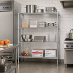 Thumbnail image #2 for Metro Super Erecta N376C 72"W x 18"D x 63"H Chrome Wire Shelving Starter Unit, 4 Shelves