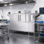 Thumbnail image #2 for Hobart Warewash - Flow CL86-DWR+BUILDUP High-Temperature Rack Conveyor Dishwasher, 342 Racks/Hour, Power Scrapper, Drain Water Energy Recovery