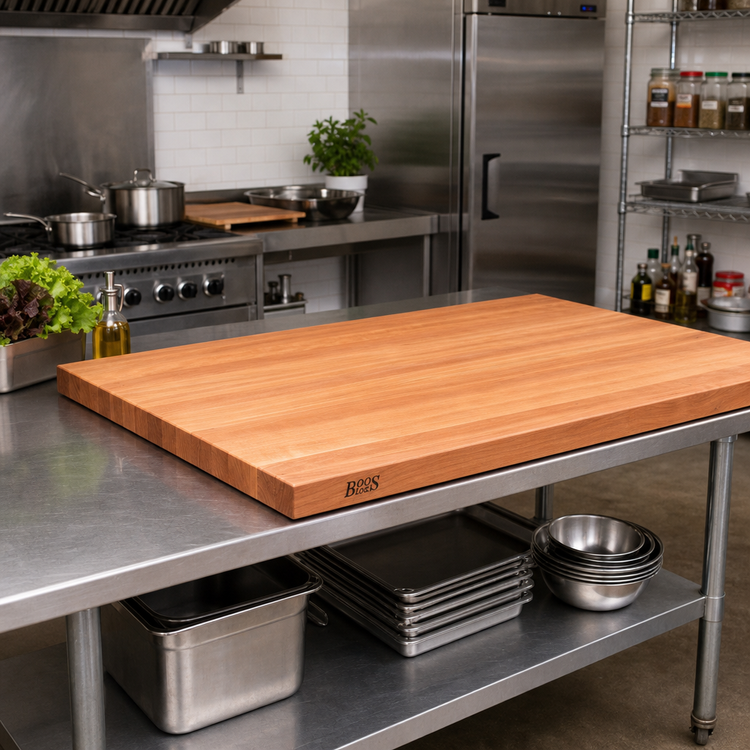Product image #2 for John Boos Boos Block 48"W x 36"D x 2-1/4" Thick American Cherry Edge Grain Kitchen Countertop