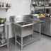 Thumbnail image #2 for John Boos Pro-Bowl 1-Compartment Stainless Steel Sink with Right Drainboard and Backsplash