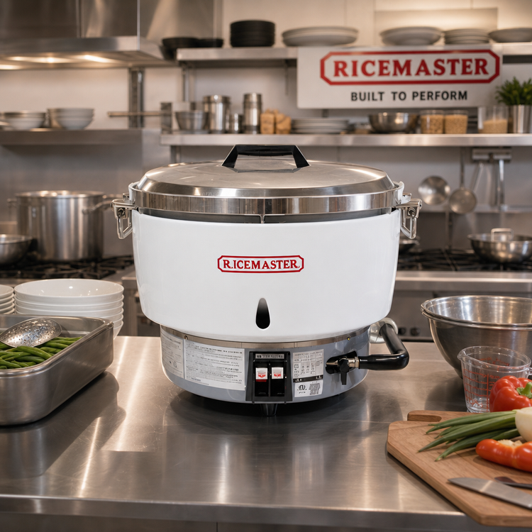 Product image #2 for RiceMaster Countertop Propane Commercial Rice Cooker, 55-Cup Uncooked Capacity