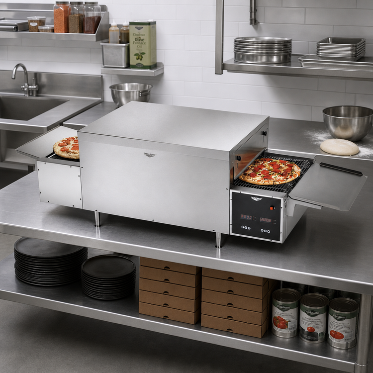 Product image #2 for Vollrath PO6-20818 Countertop Single-Deck Conveyor Pizza Oven, 68-Inch Wide, 208V