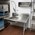 Thumbnail image #2 for BK Resources 36-Inch Straight Soiled Dish Table with Right-to-Left Pre-Rinse Sink and Galvanized Legs