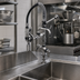 Thumbnail image #2 for Single-Hole Deck-Mount Mini Pre-Rinse Unit with Low-Flow Spray Valve, 6-Inch Add-On Faucet Nozzle, and Vacuum Breaker