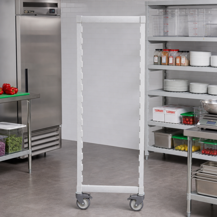 Product image #3 for Cambro Camshelving Premium Series High-Density Mobile Post Kit, 18 x 75-1/4 Inch, Speckled Gray