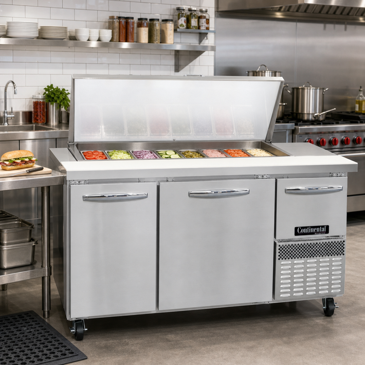 Product image #2 for Continental Refrigerator RA60N18M 60" Mighty Top Refrigerated Sandwich Prep Table with 18 Pans