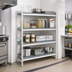 Thumbnail image #2 for Fermostock 4-Tier Corner Expansion Shelving Kit with Polymer Inserts, 71 in. H x 35 in. W x 14 in. D