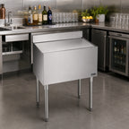 Thumbnail image #2 for Krowne Silver Series 18-30-7 30-Inch Freestanding Insulated Bar Ice Bin with 7-Circuit Cold Plate and Full Sliding Cover