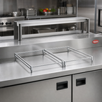 Thumbnail image #2 for Hatco 2 RAIL Chrome Pan Rail for 2 Pans