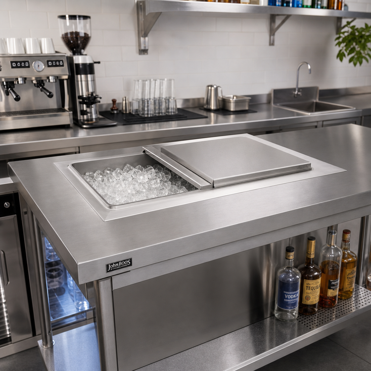 Product image #3 for John Boos Drop-In Stainless Steel Ice Bin Without Cold Plate, 22 x 18 x 12 Inch