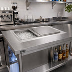 Thumbnail image #3 for John Boos PB-DIIB2218-X Drop-In Stainless Steel Ice Bin Without Cold Plate, Insulated, Sliding Cover, 22 x 18 x 12 Inch