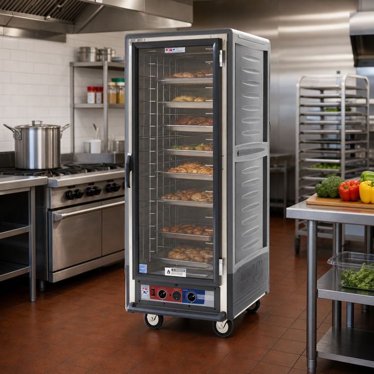 Product image #2 for Metro C5 3 Series Full-Height Low-Watt Heated Holding Cabinet with Clear Door, Gray Insulation Armour