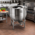 Thumbnail image #2 for Legion 50-Gallon Stationary Direct Steam Kettle with 2/3 Jacket and Tri-Leg Base