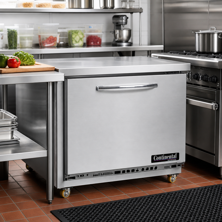 Product image #2 for Continental Refrigerator 32-Inch One-Section Undercounter Freezer, 9.0 Cu. Ft., Rear-Mounted Self-Contained Refrigeration
