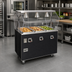 Thumbnail image #2 for Vollrath 2-Series Affordable Portable 3-Well Mobile Hot Food Station with Buffet-Style Breath Guard and Lights, Granite Finish