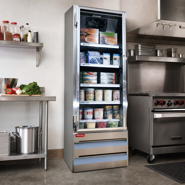 Product image #2 for Howard-McCray 19 Cu. Ft. Stainless Steel Single-Section Glass Door Reach-In Freezer Merchandiser