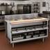 Thumbnail image #2 for La Rosa 86-Inch Electric Hot Food Table with (6) 12 in. x 20 in. Wet/Dry Wells, Open Cabinet Base and Faucet