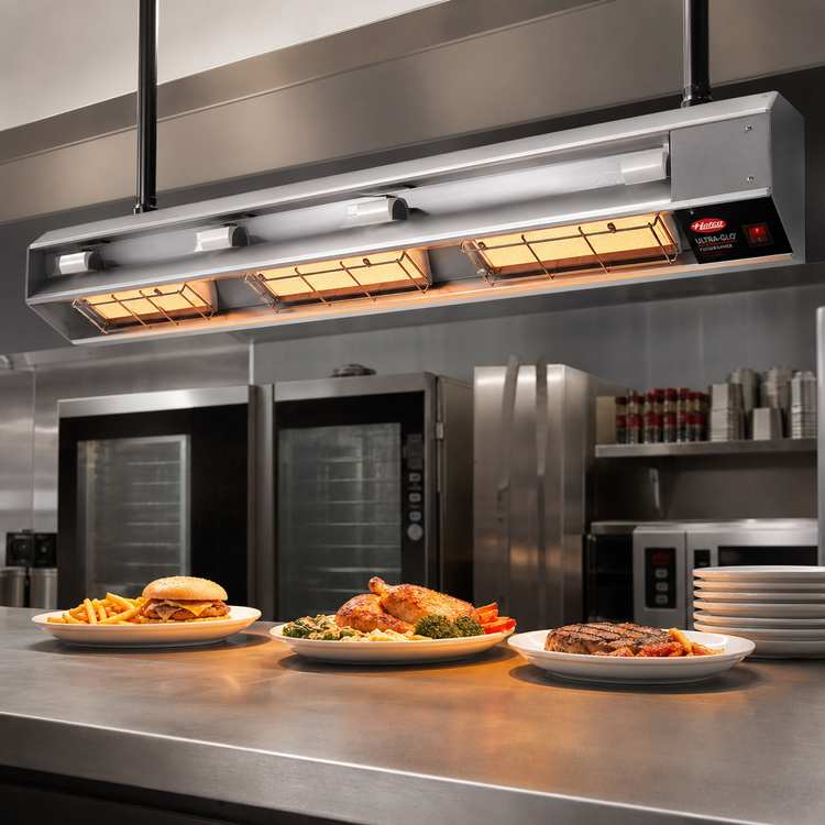 Product image #2 for Hatco Ultra-Glo 42-Inch Lighted Double Ceramic Tile Infrared Foodwarmer Strip Heat Lamp