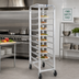 Thumbnail image #3 for Lifetime Tough Extra Heavy-Duty End-Load Aluminum Platter Rack with 5-Inch Swivel Casters, 10-Platter Capacity, 70-Inch Tall