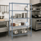 Thumbnail image #2 for Quantum WR63-2124GY-5 Wire Shelving Starter Unit, 24"W x 21"D x 63"H, 5 Shelves, Gray Epoxy Antimicrobial Finish